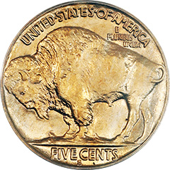 1937 S 5 Cents MS66