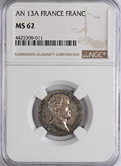 1803 A France NGC MS62