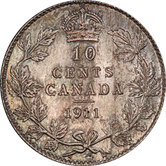 1911 10 Cents MS65