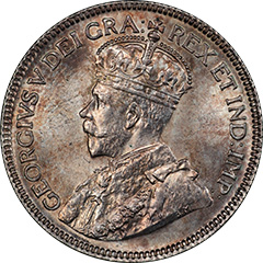 1936 25 Cents MS64 BAR