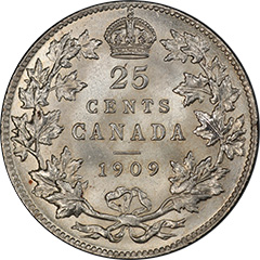 1909 25 Cents MS65