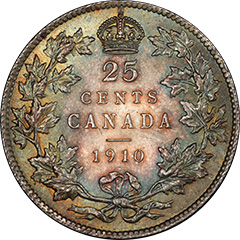 1910 25 Cents MS64
