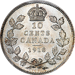 1918 10 Cents MS64