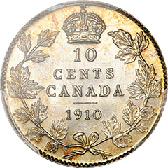 1910 10 Cents MS63