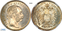 1872 Austria, 10K NGC MS66