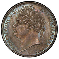 1821 Great Britain MS64 6D