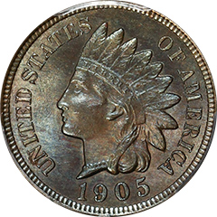 1905 1 Cent MS64 BN