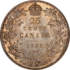 1935 25 Cents MS66