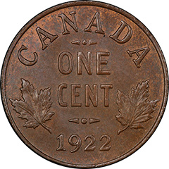 1922 One Cent MS65  BN