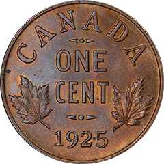 1925 One Cent MS64  BN