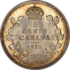 1914 5 Cents MS66+