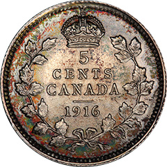 1916 5 Cents MS64