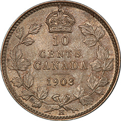 1903 -H 10 Cents MS63