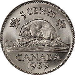 1939  5 Cents  MS66