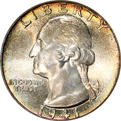 1941 25 Cents, PCGS MS66