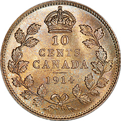 1914 10 Cents MS65