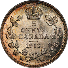 1913 5 Cents MS65