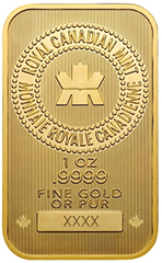 1 Oz  Canada Gold Bar Serial # 3453453