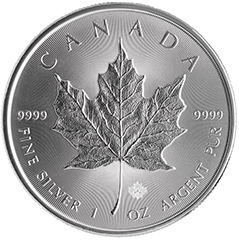 1 Oz  Canada Silver Maple Serial # 3453453